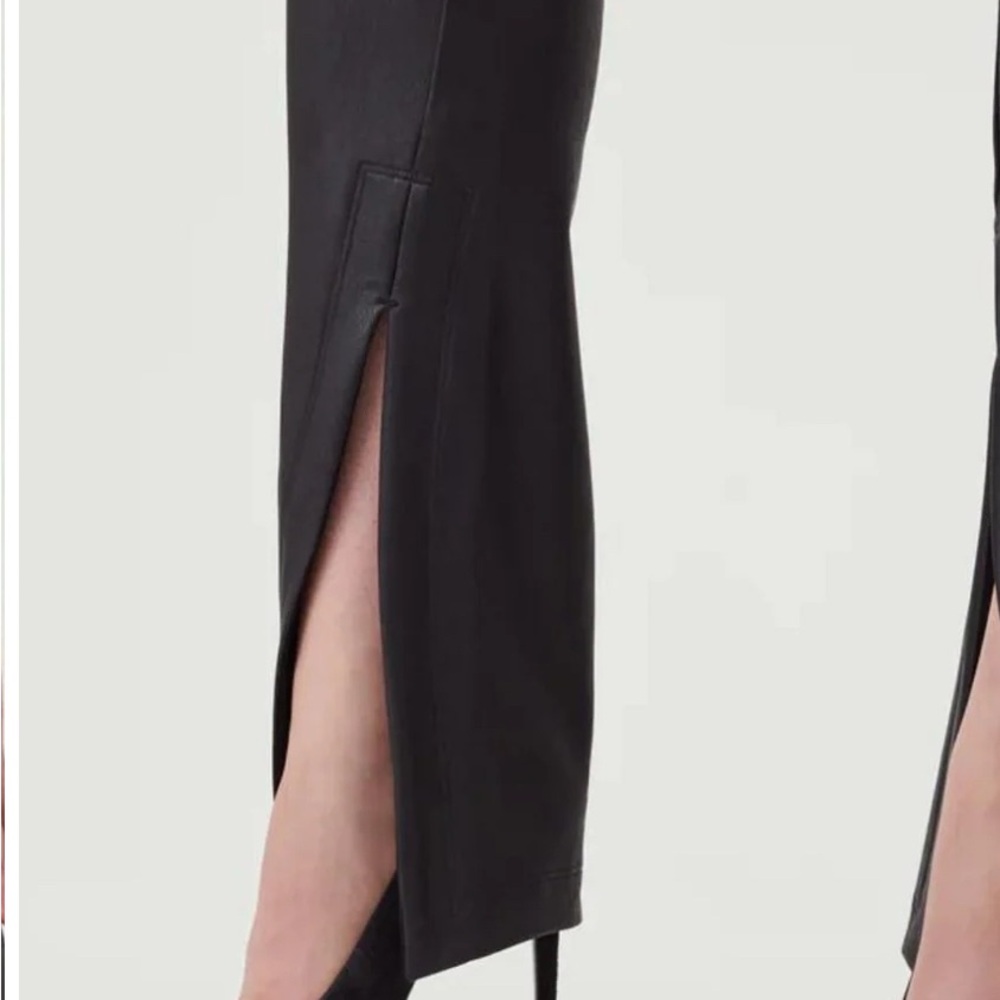 SPANX Black Leggings with Slit Detail